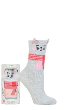 Ladies 1 Pair Totes Cosy Novelty Slipper Socks