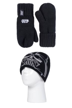 Kids 1 Pack SOCKSHOP Heat Holders Disney Star Wars Darth Vader Hat & Mittens