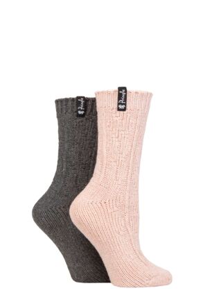 Ladies 2 Pair Pringle Classic Fashion Boot Socks